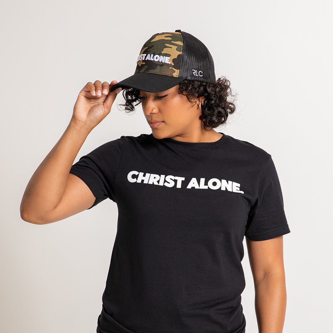 Christ Alone Camo Trucker