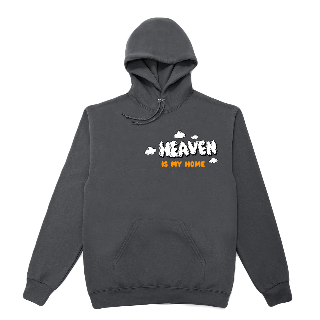 Heaven is my Home Luxury Graphic Hoodie - Charcoal Gray