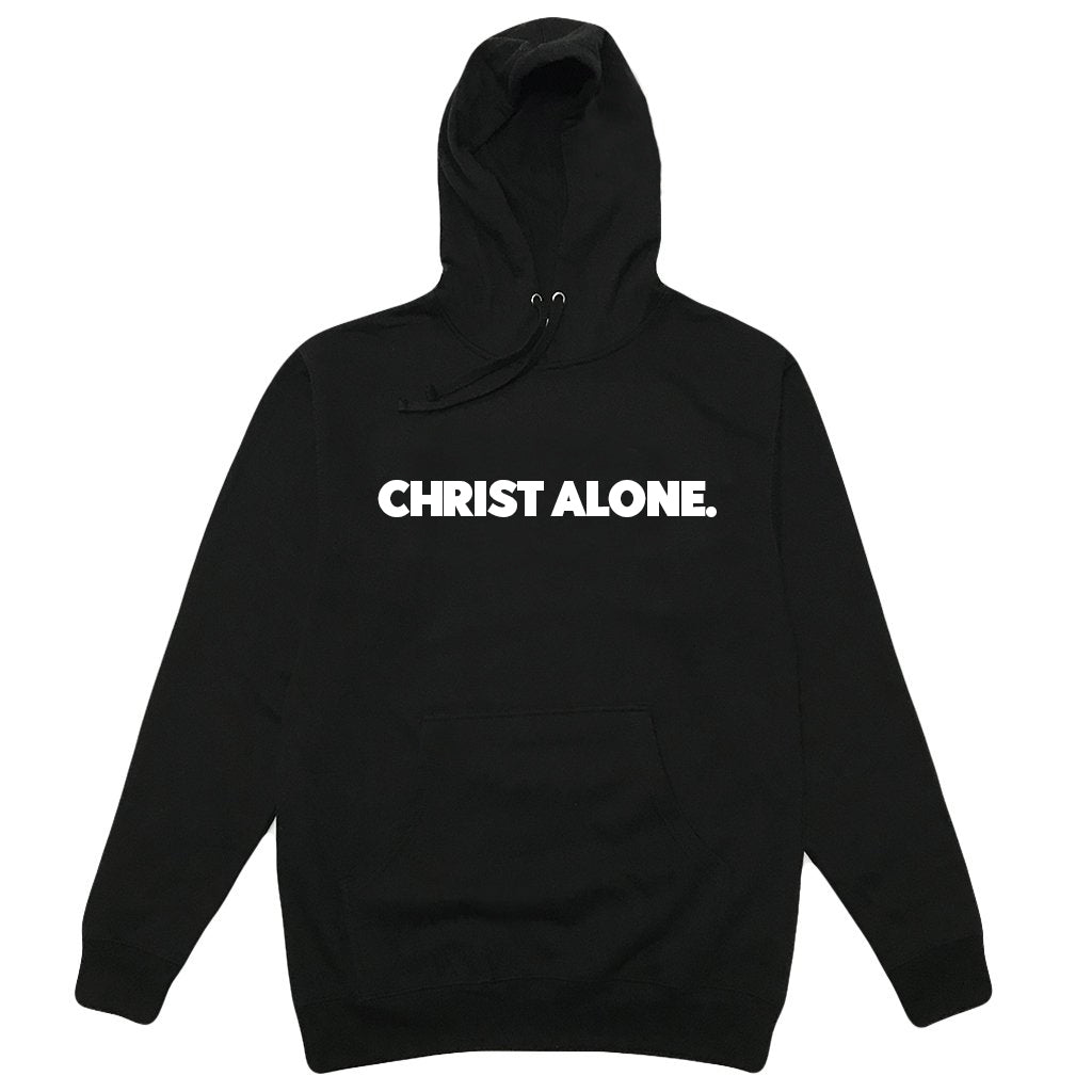 Big Block Christ Alone Hoodie - Black and White