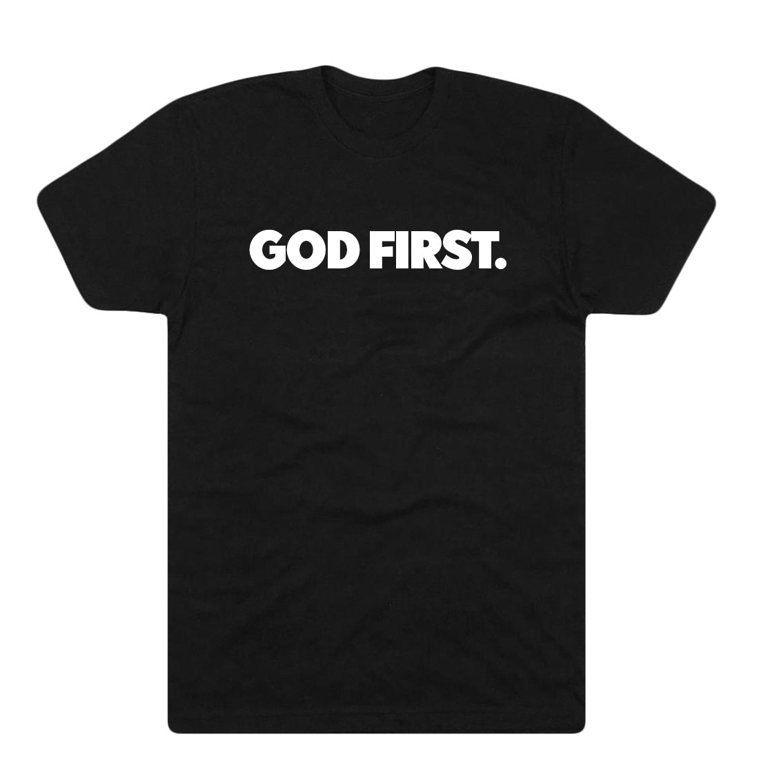 Big Block God First Tee - Black and White