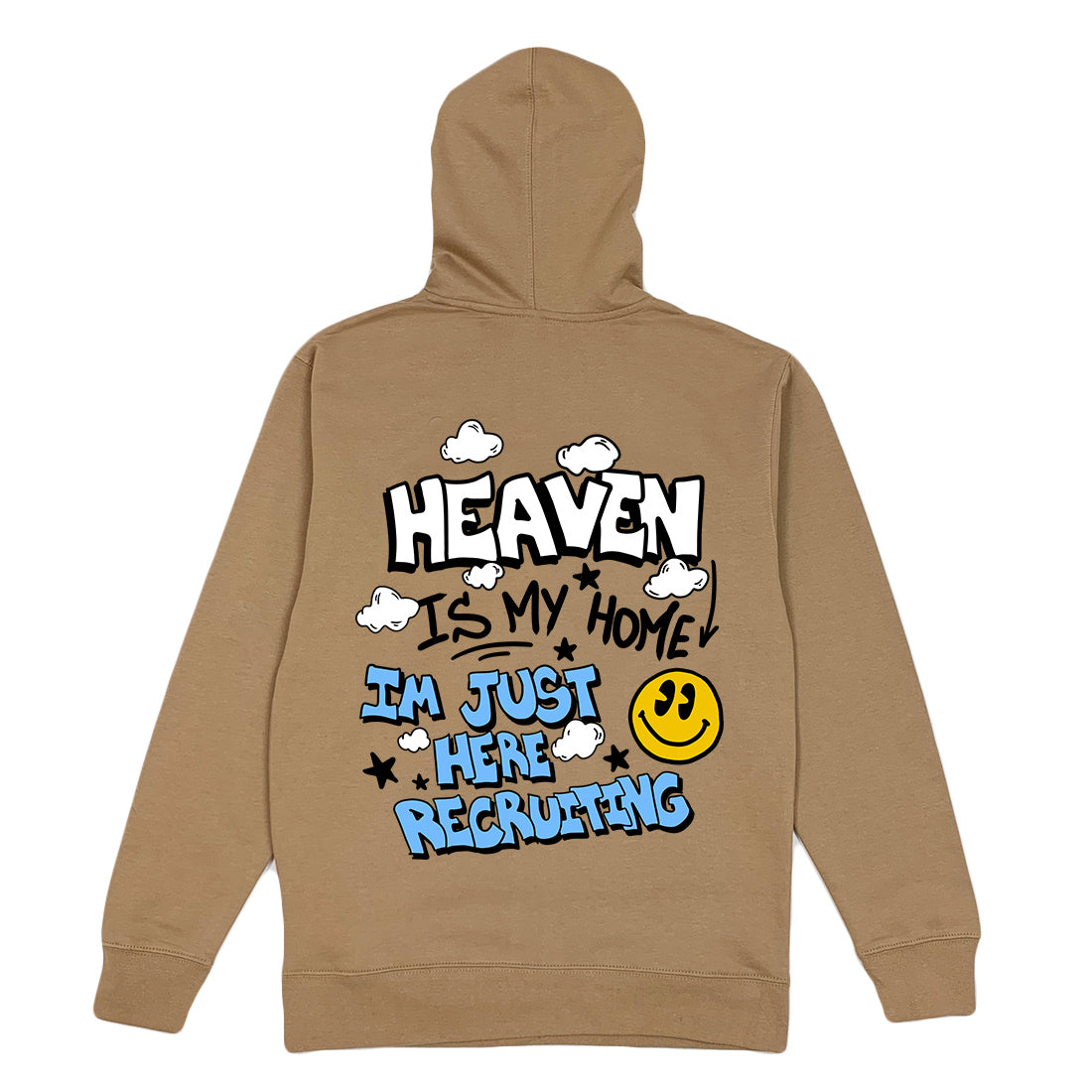 Heaven is my Home Luxury Graphic Hoodie - Deep Tan