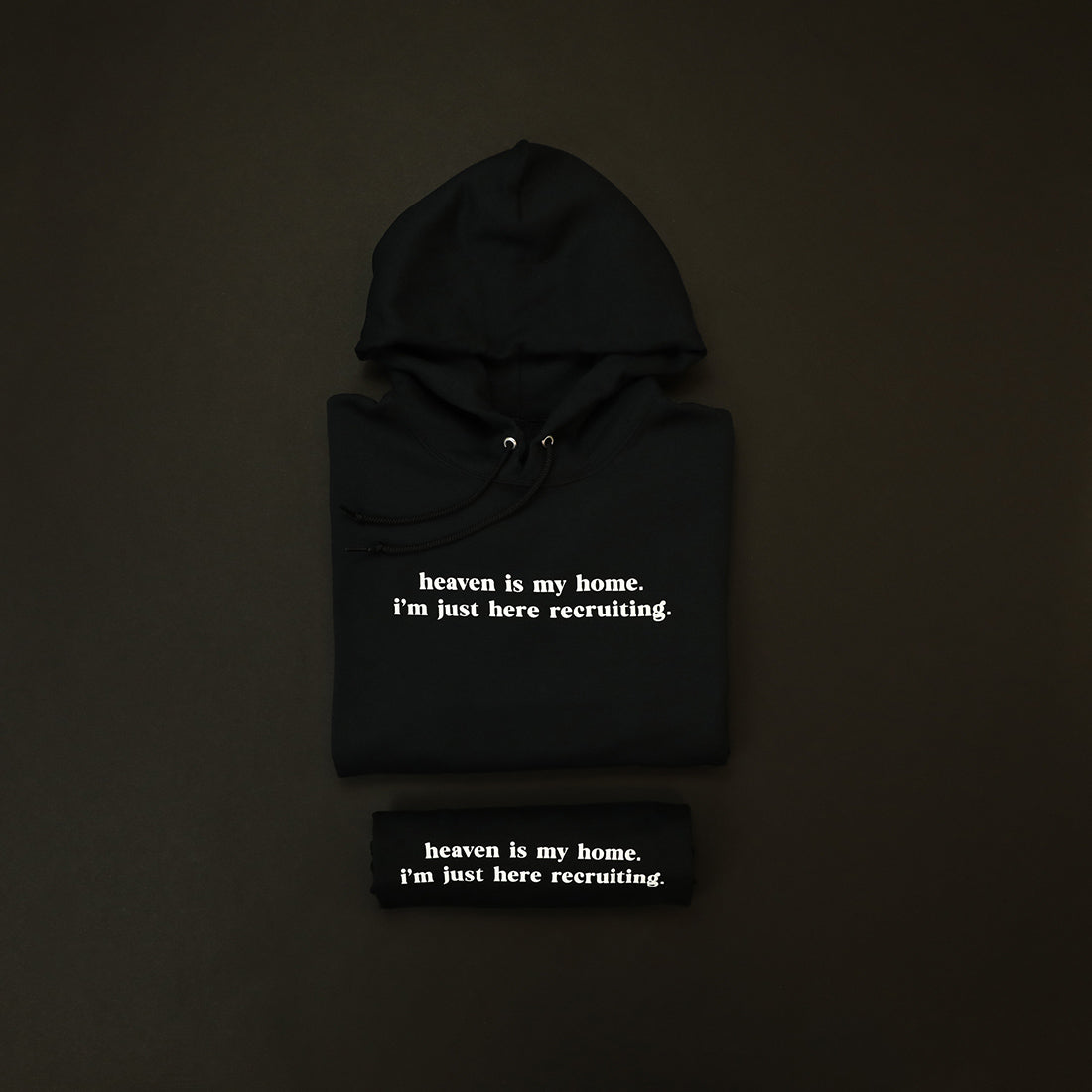 Heaven is my Home Hoodie - Black/White